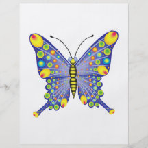 flippiger blauer Schmetterling Individuelle Flyer