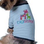 Flippiges Giraffen-große Schwester-T-Shirt Hund T-shirts