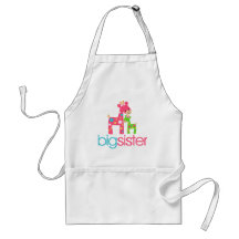Flippiges Giraffen-große Schwester-T-Shirt Schürzen