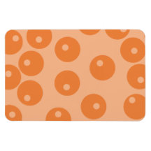 Flippiges orange Retro Muster Flexible Magnete