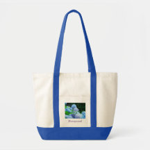Flitterwochen! Taschentasche blaue Hydrangea-Blume