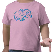 Flockiges Elefant-T-Shirt für Kleinkinder