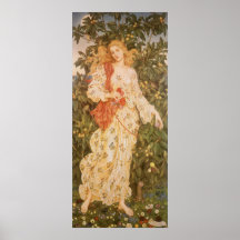 Flora, Göttin der Blüten und Blumen durch Morgan Poster