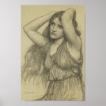 Flora mit dem langen Haar Plakate