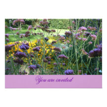 Floral Invitation-Card (lavender) Individuelle Einladungskarte