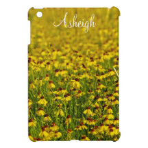 Floral yellow wildflowers photo iPad mini case