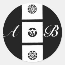 FLORENTINISCHES RENAISSANCE-HARMONIE-MONOGRAMM STICKER