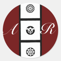 FLORENTINISCHES RENAISSANCE-HARMONIE-MONOGRAMM, ro Aufkleber