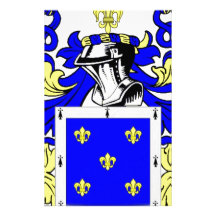 Flores (Spanish) Coat of Arms Customized Stationery