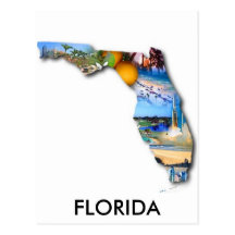 FLORIDA-BILD-ENTWURF POSTKARTE