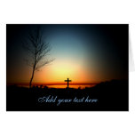 Florida-Sonnenuntergang-Kreuz Karte