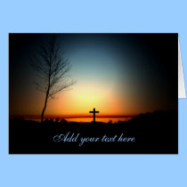 Florida-Sonnenuntergang-Kreuz karten