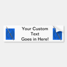 Flöte mit blauem dreifacher Clef-Hintergrund Auto Sticker