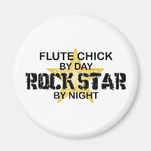 Flöten-Küken-Rockstar bis zum Nacht Kühlschrankmagnete