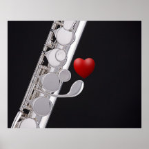 Flöten-oder Flutist-Plakat