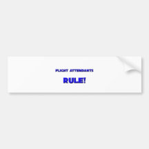Flugbegleiter-Regel! Autoaufkleber