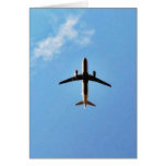 Flugzeug auf Himmel Grußkarten