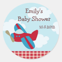 Flugzeug-Babyparty-Aufkleber