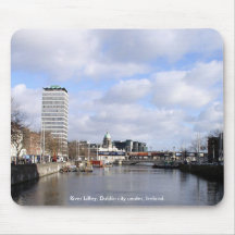Fluss Liffey, Freiheit Hall u. Zollamt Mousepad