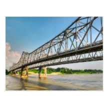 Fluss Mississipi-Brücke Natchez Postkarte