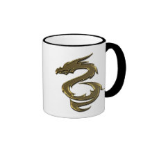 Flüssiger Golddrache Kaffee Haferl