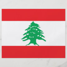 Flyer mit Flagge vom Libanon