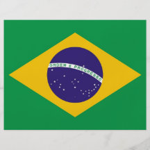 Flyer mit Flagge von Brasilien