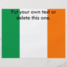 Flyer mit Flagge von Irland