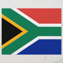 Flyer mit Flagge von Südafrika