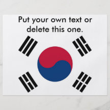 Flyer mit Flagge von Südkorea
