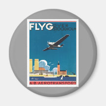 FLYG Stockholm Schweden Kühlschrankmagnete