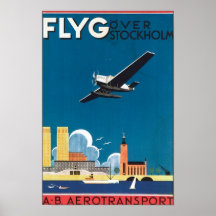 Flyg über Stockholm, AB Aerotransport Plakate