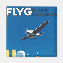 Flyg über Stockholm Magnete