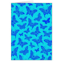 Flying Blue Butterflies Pattern Card