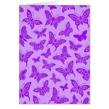 Flying Purple Butterflies Pattern Card