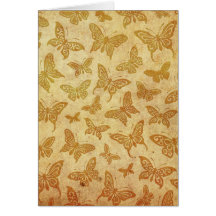 Flying Vintage Butterflies Pattern Card
