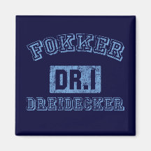 Fokker Dreidecker - BLAU Kühlschrankmagnete