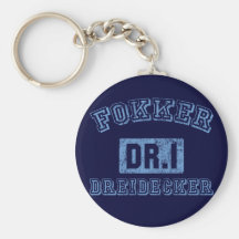 Fokker Dreidecker - BLAU Schlüsselanhänger