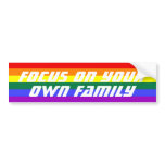 Fokus auf Ihrer eigenen Familien-Regenbogen-Flagge autoaufkleber