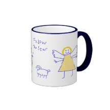 Folgen Sie dem Stern Kaffee Haferl