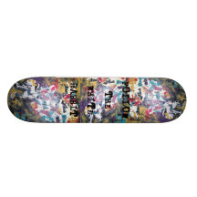 folgen Sie dem weißen Kaninchen-Skateboard Personalisiertes Skateboarddeck