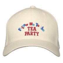 Follow-me zum Tee-Party Bestickte Kappe