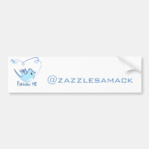 Follow-meTwitter-Geschenke und Wirbels-T-Shirts Autoaufkleber