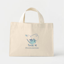 Follow-meTwitter-Geschenke und Wirbels-T-Shirts Leinentasche