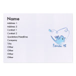 Follow-meTwitter-Geschenke und Wirbels-T-Shirts Visitenkarten Vorlage