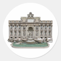Fontana di Trevi: Trevi-Brunnen: Modell 3D: Runder Aufkleber