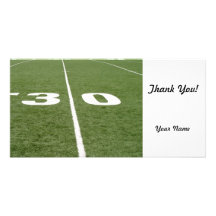 Football Field Thirty Photo Card Template