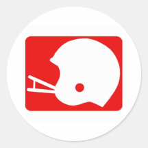 Football-Helmlogo Runde Aufkleber