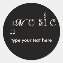 Fördernder Umschlagaufkleber der Musik