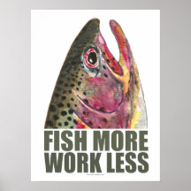 Forelle, die mehr fischt plakatdrucke